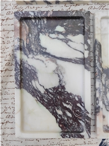 Italy Calacatta Viola Marble Jewelry Dish Home Decor Products