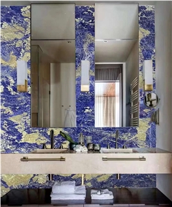Bolivia Blue Sodalite Granite Slab&Tiles For Hotel Project