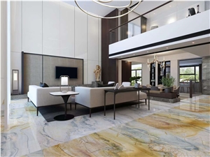 Evora Gold Quartzite Slab And Tiles For Interior Design