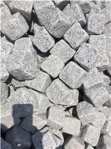 Flamed/Tumbled Granite Kerbs G603 Cobblestone Pavers