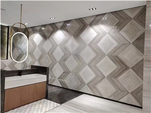Chenille White Marble Cut-To-Size Wall Tiles