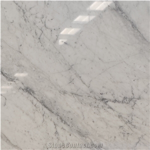 Bianco Carrara Polished White Marble Slabs