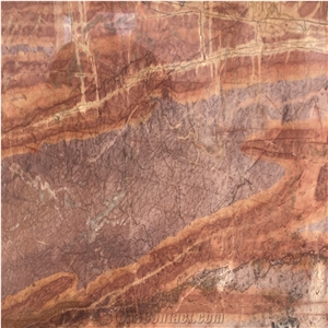 Natural Stone Rosso Damasco Polished Red Marble Slabs