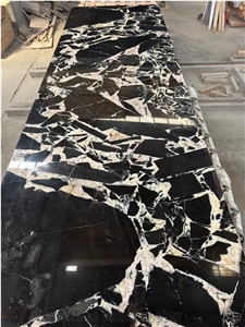 Napoleon Black Marble Slab Wall Floor  Pattern