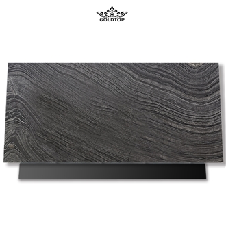 Goldtop Luxury Natural Stone Black Wood Marble Slabs