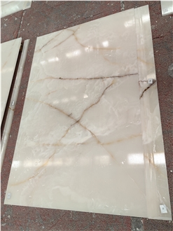 Goldtop Natural High Translucent White Onyx Tiles