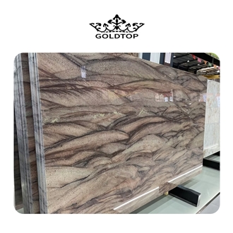Goldtop Natural Luxurious Decoration Brown Quartzite Slabs