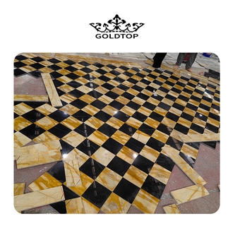 Goldtop Naural Glossy Luxurious Giallo Siena Marble Tiles