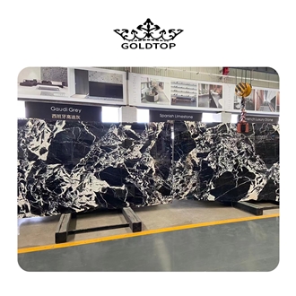 GOLDTOP OEM/ODM France Napoleon Black Marble Slabs