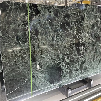 Luxury Prada Green Marble Slabs For Background Wall