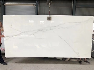 Premium Polished Indoor Design Linken White Marble Slabs