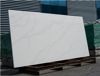 Artificial Calacatta Marble Look Quartz Slabs For Canada Market