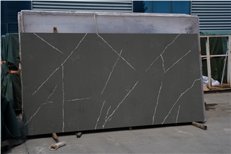 Grey Calacatta Quartz Stone Prefabricated Quartz Slabs