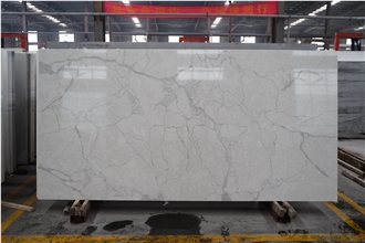 Honed Surface Quartz Calacatta Engineered Stone