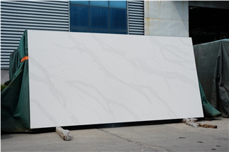 Manufacturer Calacatta White Quartz Stone Slab Quartz Slabs