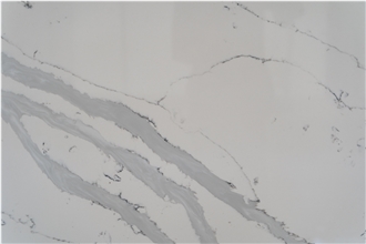 White Quartz With Natural Stone Texture Surface Quartz Slabs