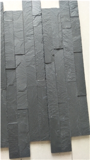 Black Slate Stone Wall Cladding Panel Veneer