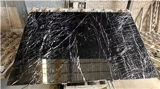 Italian Black Marble Slab Tiles