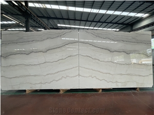 Natural Guangxi White Marble Slab Tile Pattern