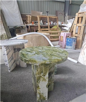China Jade Green River Jade Marble Table