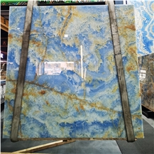 Beautiful Natural Blue Onyx Slabs For Interior Wall Decor