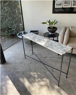 Luxury Marble Calacatta Gold Rectangle Dining Table Tops