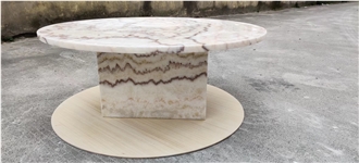 Marble Calacatta Gold Side Coffee Table For Office Decor