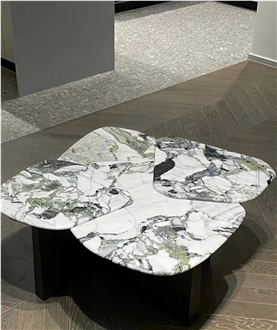 Marble Calacatta Gold Side Coffee Table For Office Decor