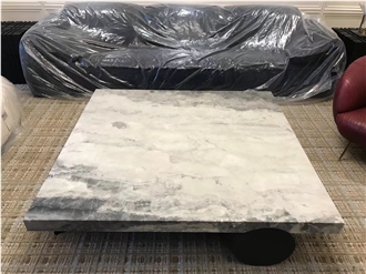 Marble Stands With Glass Top For Office Coffee Table