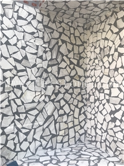 Large Aggregate White Terrazzo Mosaic Terrazzo  Slabs