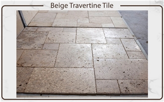 Beige Travertine Tiles (Vein Cut / Cross Cut)