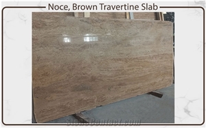 Brown Travertine Slabs (Vein Cut / Cross Cut)