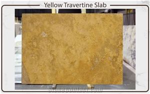 Yellow Travertine Slabs (Vein Cut / Cross Cut)