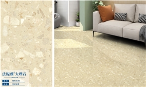 Fatiya Artificial Marble Aggregate Beige Floor Tile Decorate