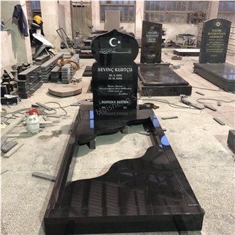 Black Granite Engraved  Monument/Tombstone/Headstone