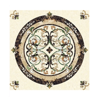 Beige Marble Floor Mosaic Medallion Floor Tile