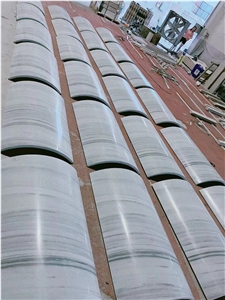 Chinese Ink Marble Wall Cladding Columns Arc Panels