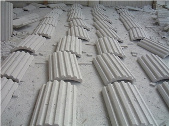 Custom Design Large White Marble Hollow Columns Panels