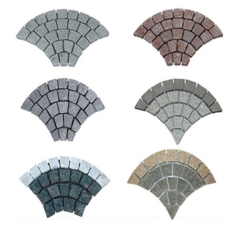 Dark Grey Granite Square Interlocking Pattern Paving Stone
