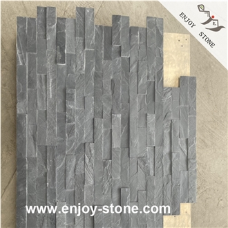 Black Slate Cultured Stone Wall Cladding Panels