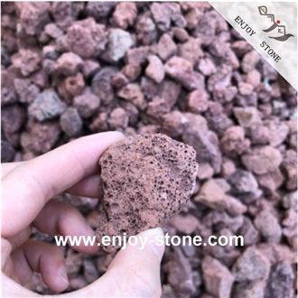 Red Lava Stone Gravels For Garden Driveway