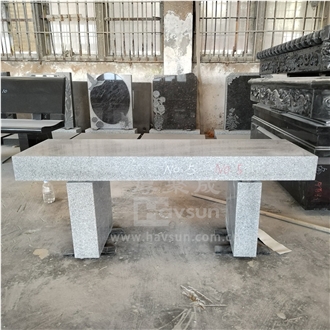China G633 Granite Grey Color Classic Monumental Bench