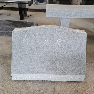 Chinese G633 Light Grey Granite Slanted Marker For Cemetery