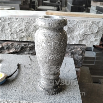 Different Colors Granite Turned Round Monumental Vase