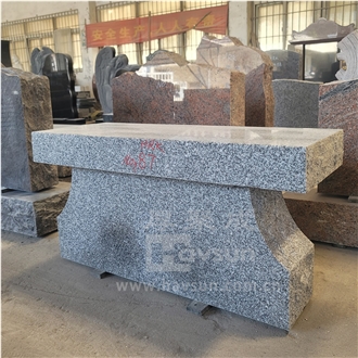 Indian Mahogany Granite Red Color Cemetery Bench