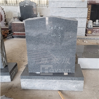 Indian Multicolor Red Granite Serp Top Upright Headstone