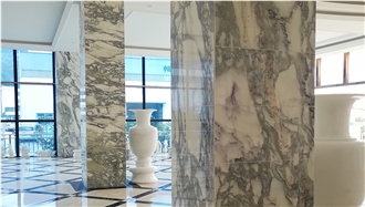 Arabescato Marble Column