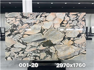 Natural Bulgari Powder Marble Slabs Wall Tile