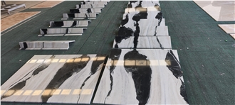 YUANDA China Panda White Marble Stone Risers Stairs