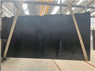 China New Shanxi Black Granite Polished  Big Slabs